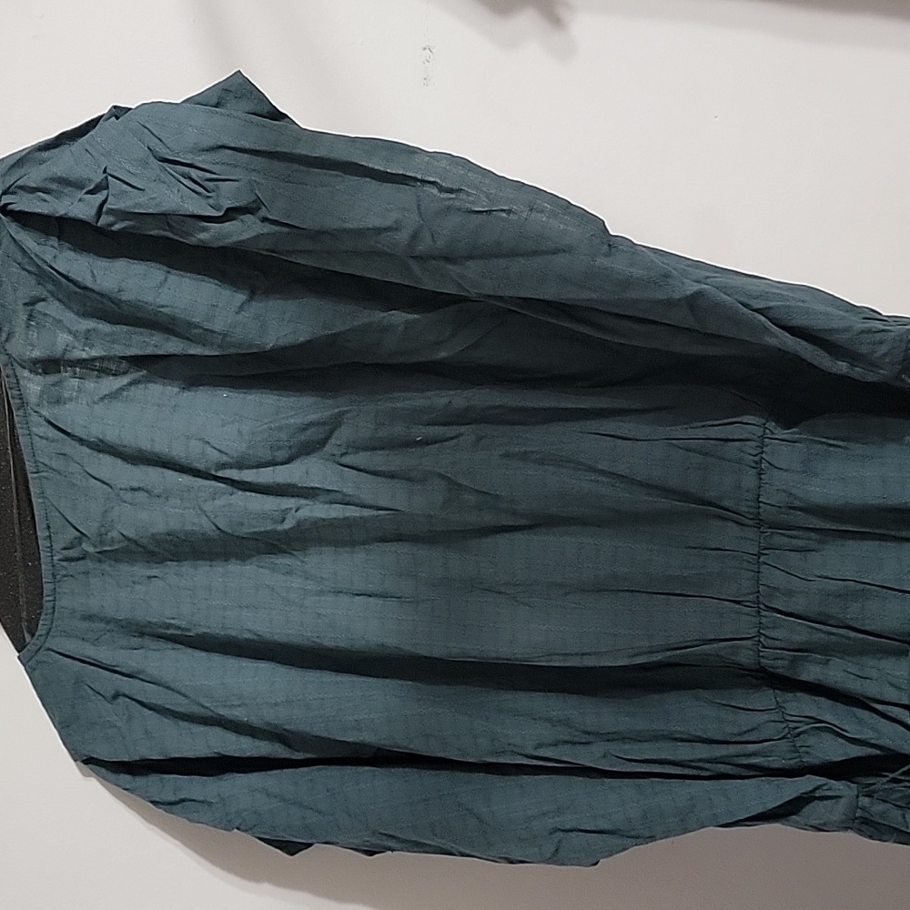 Nwt Universal Thread Dress Teal Wrap Top Full Skirt V Neck Textured - Picture 6 of 12